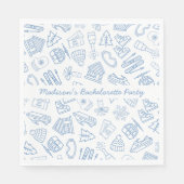 Ski Bachelorette letzten Toast auf den Pisten Serviette (Vorderseite)