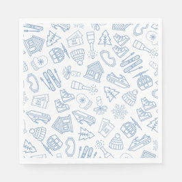 Ski Bachelorette letzten Toast auf den Pisten Serviette