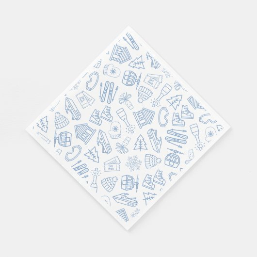 Ski Bachelorette letzten Toast auf den Pisten Serviette (Ecke)