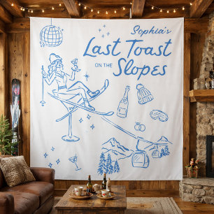 Ski Bachelorette Letzten Toast auf den Pisten Wandteppich