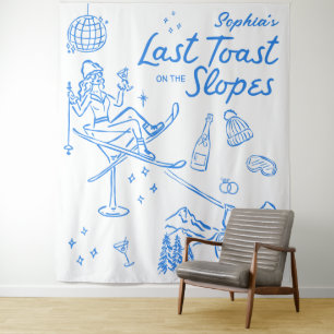 Ski Bachelorette Letzten Toast auf den Pisten Wandteppich