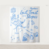 Ski Bachelorette Letzten Toast auf den Pisten Wandteppich (Vorderseite)