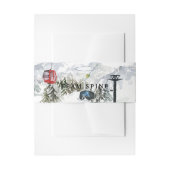 Ski Bachelorette Wasserrutsche Gondel & Kabine Einladungsbanderole (Vorderseite Beispiel)