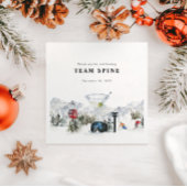 Ski Bachelorette Wasserrutsche Gondel & Kabine Serviette