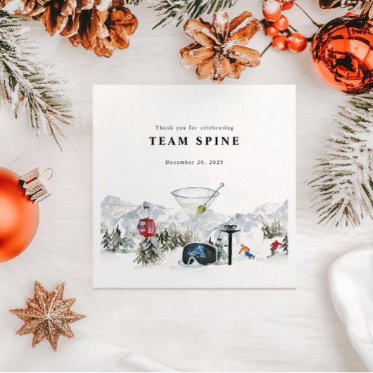 Ski Bachelorette Wasserrutsche Gondel & Kabine Serviette