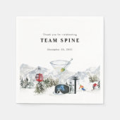 Ski Bachelorette Wasserrutsche Gondel & Kabine Serviette (Vorderseite)