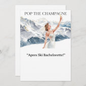 Ski Bachelorette Weekend Bride on the Slopes Einladung (Vorne/Hinten)