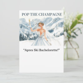 Ski Bachelorette Weekend Bride on the Slopes Einladung