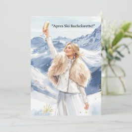 Ski Bachelorette Weekend Bride on the Slopes Einladung