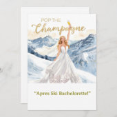 Ski Bachelorette Weekend Bride on the Slopes Einladung (Vorne/Hinten)