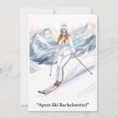 Ski Bachelorette Weekend Bride on the Slopes Einladung (Vorderseite)