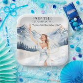 Ski Bachelorette Weekend Bride on the Slopes Pappteller (Party)