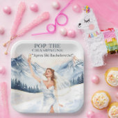 Ski Bachelorette Weekend Bride on the Slopes Pappteller (Party)