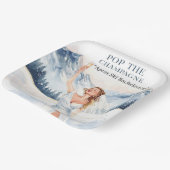 Ski Bachelorette Weekend Bride on the Slopes Pappteller (Gewinkelt)