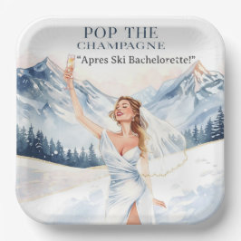 Ski Bachelorette Weekend Bride on the Slopes Pappteller