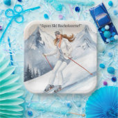 Ski Bachelorette Weekend Bride on the Slopes Pappteller (Party)