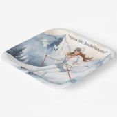 Ski Bachelorette Weekend Bride on the Slopes Pappteller (Gewinkelt)