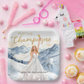 Ski Bachelorette Weekend Bride on the Slopes Pappteller (Party)