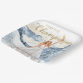 Ski Bachelorette Weekend Bride on the Slopes Pappteller (Gewinkelt)