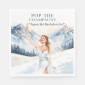 Ski Bachelorette Weekend Bride on the Slopes Serviette (Vorderseite)