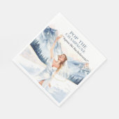 Ski Bachelorette Weekend Bride on the Slopes Serviette (Ecke)