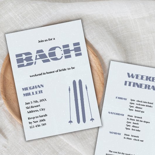 Ski Bachelorette Winterwochenende Unterkunft Einladung
