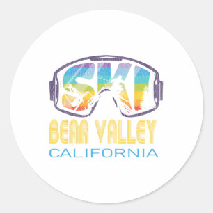 Ski-Bärental California Skiurlaub Runder Aufkleber