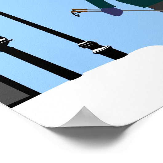 Ski Beacon Hill Boston Poster (Ecke)