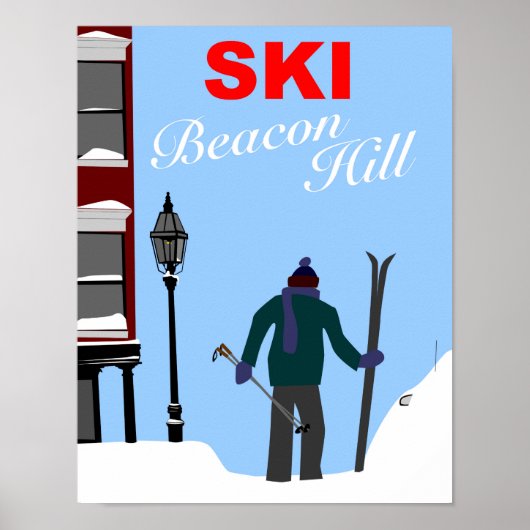 Ski Beacon Hill Boston Poster (Vorne)