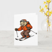 Ski Beaver Karte (Gelbe Blume)