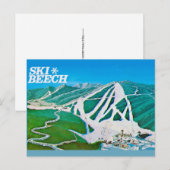Ski Beech NC Postkarte (Vorne/Hinten)