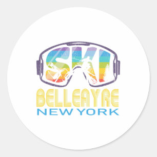 Ski Belleayre New York Skiurlaub Runder Aufkleber