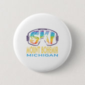Ski Berg Bohemia Skiurlaub Michigan Button (Vorderseite)