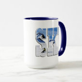 SKI - Berg-Wintersport-Design Tasse (VorderseiteRechts)