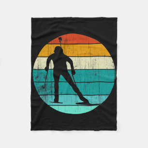 Ski Biathlon Vintag Retro Biathlon Skifahren Fleecedecke