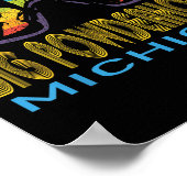 Ski Big Powderhorn Michigan Skiurlaub Poster (Ecke)