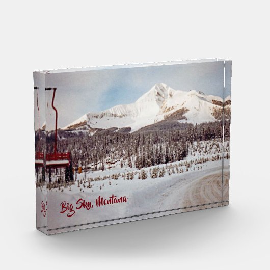Ski Big Sky Montana Vintag Fotoblock (Links)