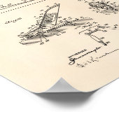 Ski Binding 1940 Patent Art - Alter Peper Poster (Ecke)