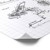 Ski Binding 1940 Patent Art - Lined Peper Poster (Ecke)