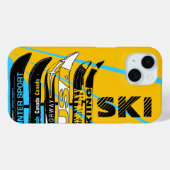 Ski Blade Orange Blue iPhone Case (Rückseite (Horizontal))