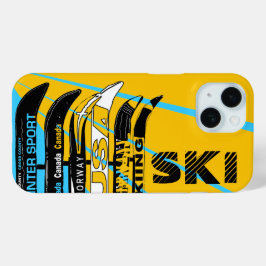Ski Blade Orange Blue iPhone Case