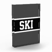 SKI Bold Moderne Grau Schwarz-weiße athletische St Fotoblock (Links)