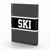 SKI Bold Moderne Grau Schwarz-weiße athletische St Fotoblock (Rechts)