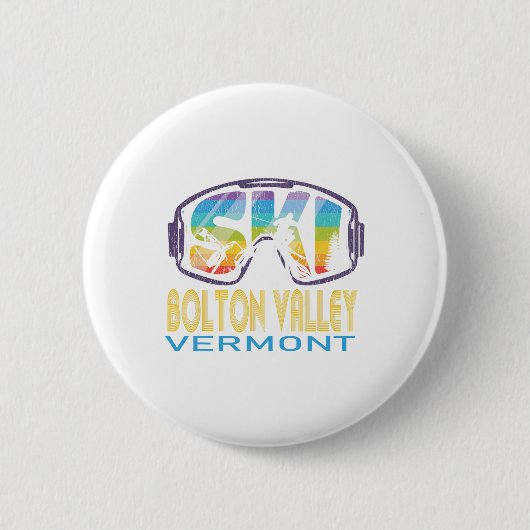 Ski Bolton Valley Vermont Skiurlaub Button (Vorderseite)