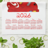 Ski Boot Go Skiing Slide Some Fun 2026 Calendar Geschirrtuch (Gefaltet)