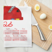 Ski Boot Go Skiing Slide Some Fun 2026 Calendar Geschirrtuch (Viertel Falte)