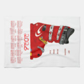 Ski Boot Go Skiing Slide Some Fun 2026 Calendar Geschirrtuch (Horizontal)