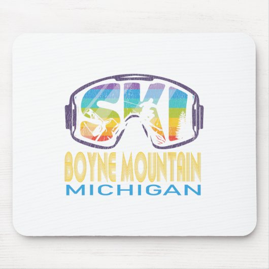 Ski Boyne Berg Michigan Skiurlaub Mousepad (Vorne)