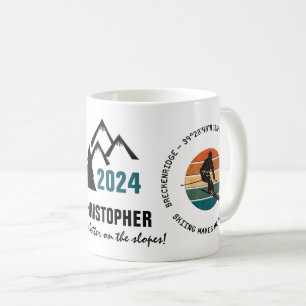 Ski Breckenridge, Colorado - Man Skier, Schwarzer  Kaffeetasse