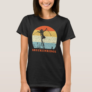 Ski Breckenriege Colorado Vintag Retro Snow Ski V T-Shirt